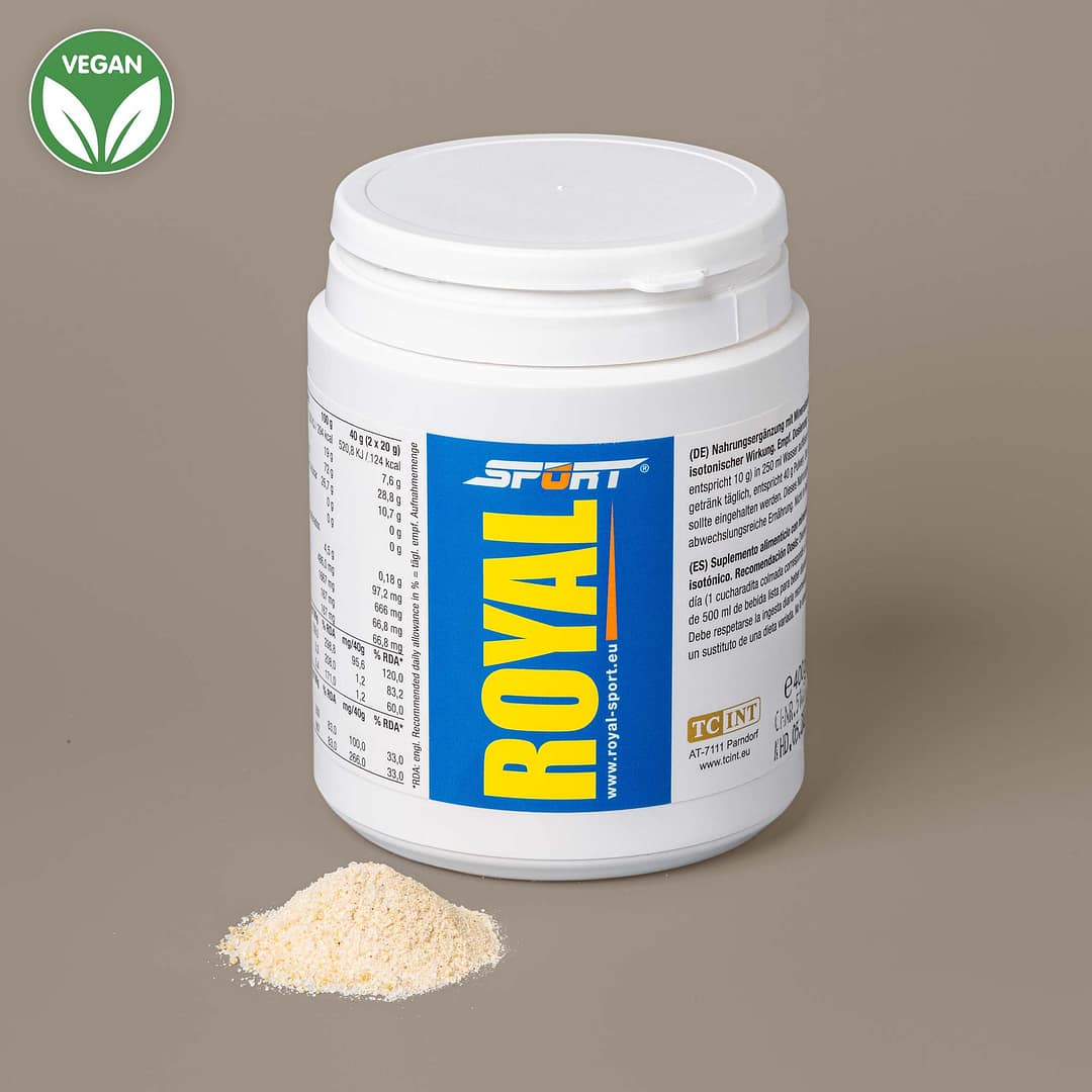 Royal Sport – isotonisches Pulver, dopingfrei, vegan 18 Royal Sport isotonisches Nahrungsergaenzungsmittel Kurt Tepperwein