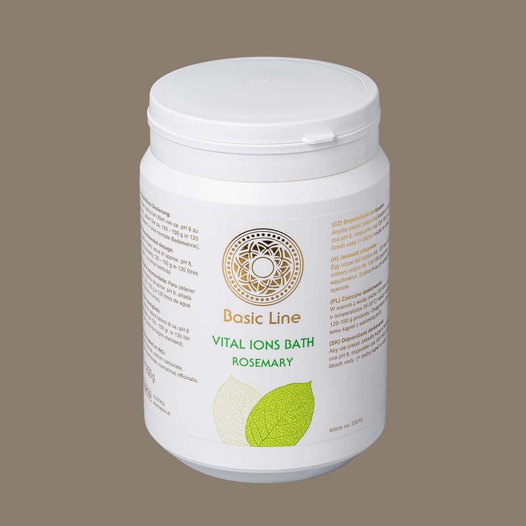 Basisches Vital-Ionen Bad Rosmarin zur Entsäuerung der Haut 16 basisches Bad zur Entsaeuerung der Haut