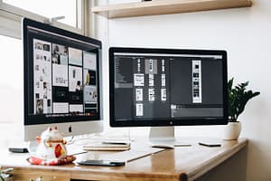 Desk with Screens