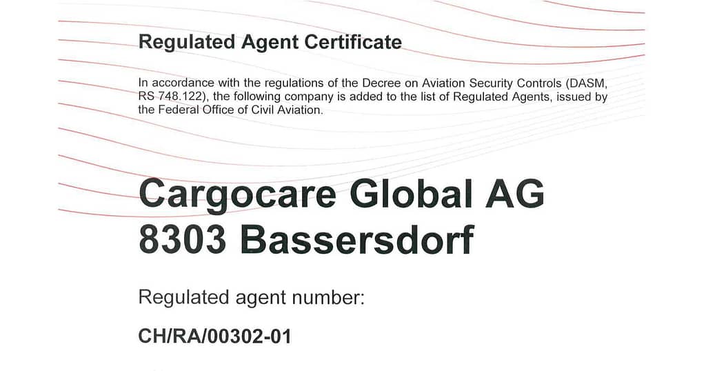 Regulated Agent Certificate 1