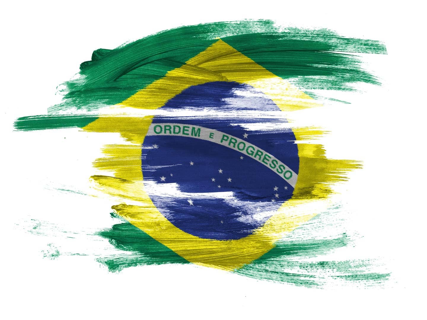 Umzug Brasilien Brasilianische Flagge