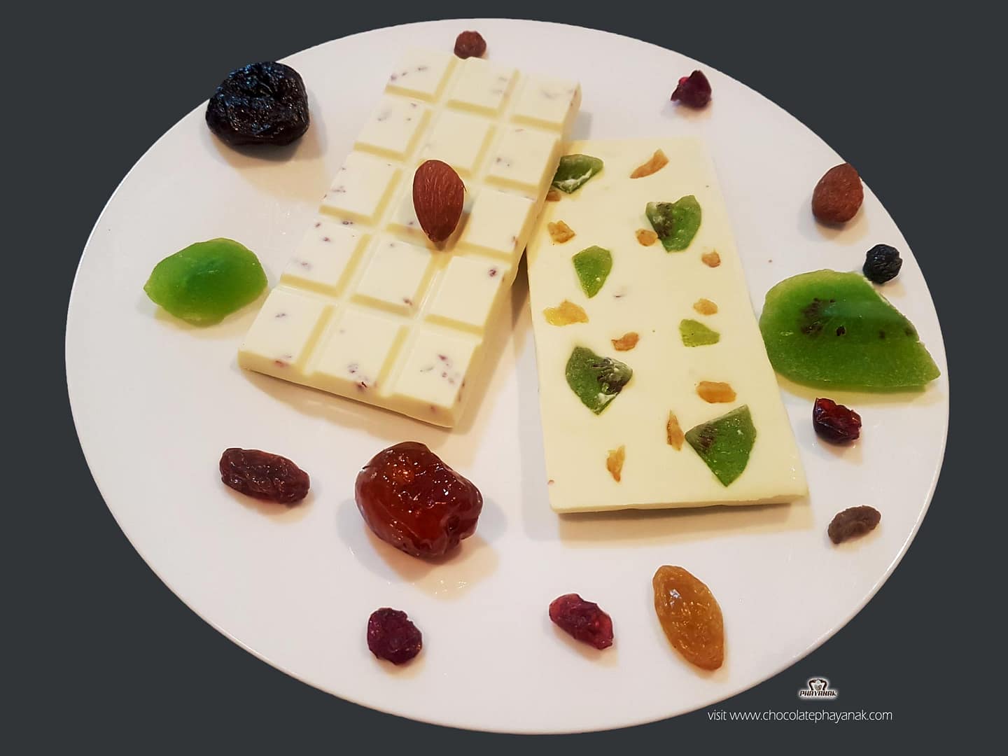 homemade chocolate with fruit