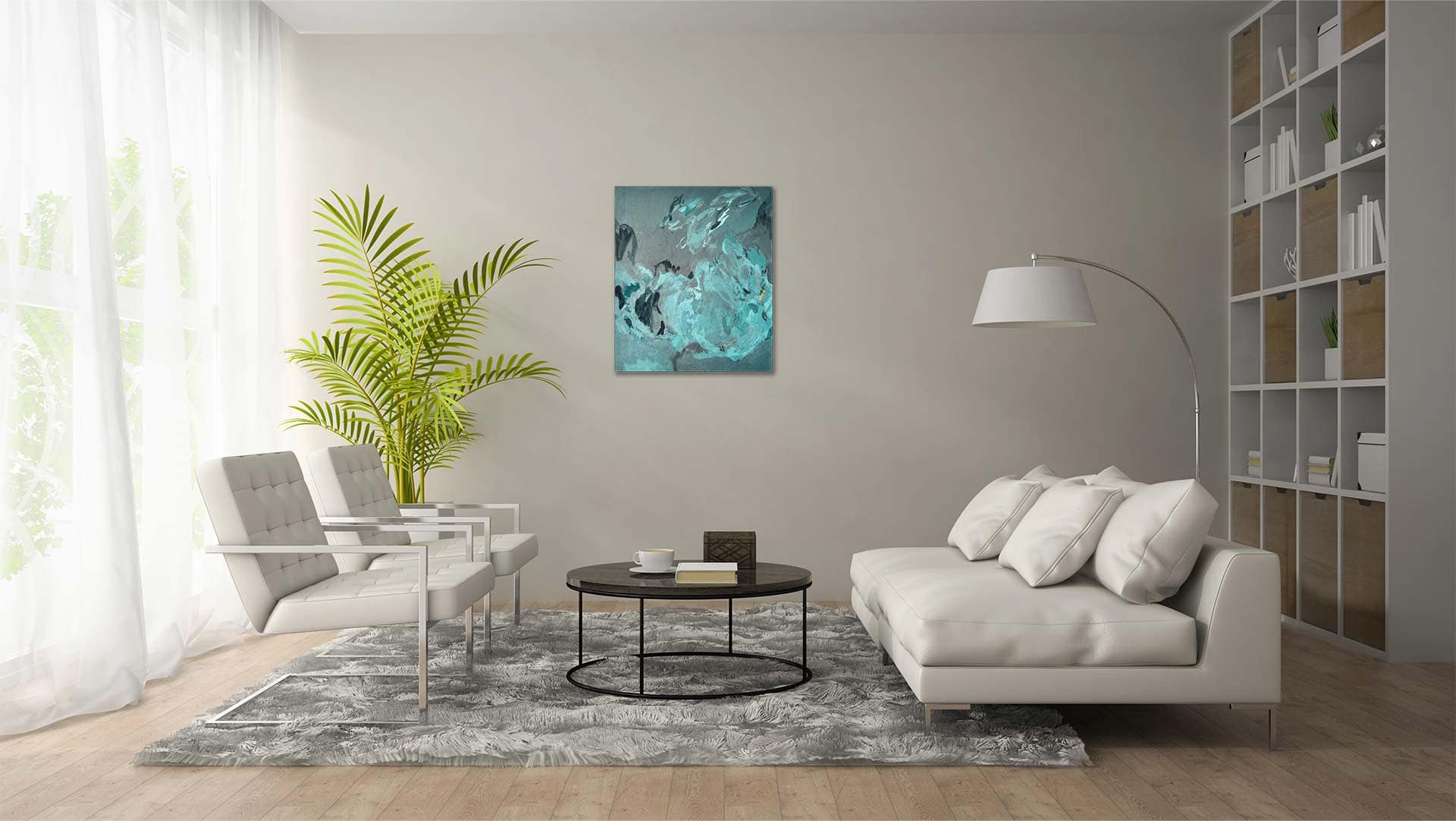 Wolkenweben IV Mockup 70 x 60cm