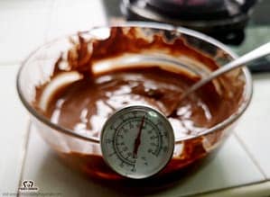 Vin de Pêche: Tempering Chocolate