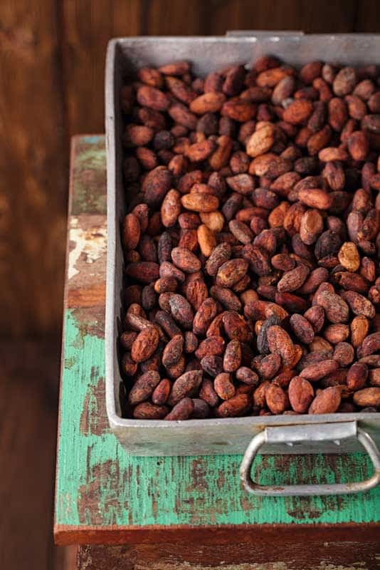 Beans-to-be-roasted Cocoa beans to be roasted
